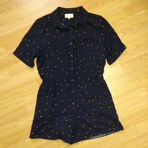 Trendy Blue Romper for Summer and Fall